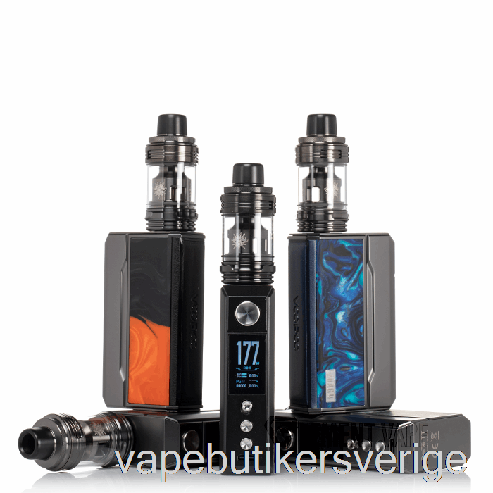 Vape Sverige Voopoo Drag 4 177w Startkit Gun Metal + Ocean Blue